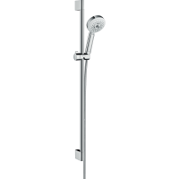 Душевой гарнитур hansgrohe Crometta 100 3jet Multi со штангой 90 см 26656400, белый/хром