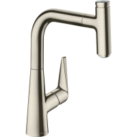 Смеситель для кухонной мойки hansgrohe Talis Select M51 220, с вытяжным изливом 1jet, sBox 73852800, под сталь