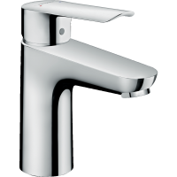 Смеситель для раковины hansgrohe Logis E 100 со сливным гарнитуром, хром