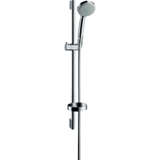 Душевой гарнитур hansgrohe Croma 100 1jet Mono со штангой 65 см и мыльницей 27717000, хром