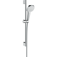 Душевой гарнитур hansgrohe Croma Select E 110 1jet EcoSmart со штангой 65 см, белый/хром