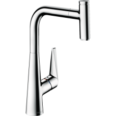 Смеситель для кухонной мойки hansgrohe Talis Select M51 300, с вытяжным изливом 1jet 72821000, хром