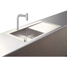 Кухонная комбинация hansgrohe C71-F450-12 врезная с правым крылом 43230000, хром