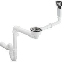Система слива-перелива hansgrohe с ручным управлением для гранитной мойки с одной чашей D16-10 43927000, хром