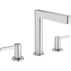 Смеситель для раковины hansgrohe Finoris 160, на 3 отверстия, со сливным клапаном Push-Open