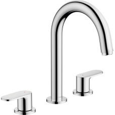 Смеситель для раковины на 3 отверстия, со сливным гарнитуром Hansgrohe Vernis Blend