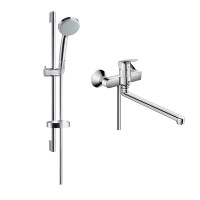 Готовый набор для ванны hansgrohe Logis с ручным душем Croma HG-PR167, хром