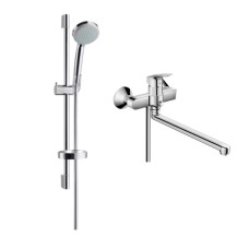 Готовый набор для ванны hansgrohe Logis с ручным душем Croma HG-PR167, хром