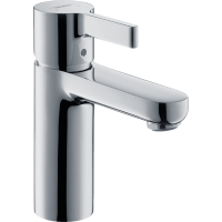 Смеситель для раковины hansgrohe Metris S 100 со сливным гарнитуром 31060000, хром