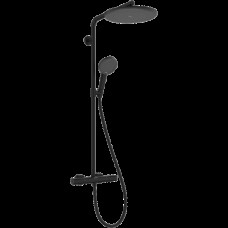 Душевая система hansgrohe Raindance Alive S Puro Showerpipe 300 1jet с Ecostat Element, 24592670, матовый черный