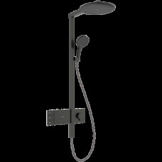 Душевая система hansgrohe Raindance Alive S Showerpipe 300 2jet с термостатом ShowerSelect Comfort, 24595340, шлифованный черный хром