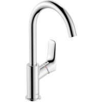 Смеситель для раковины hansgrohe Logis 210 с поворотным изливом без сливного гарнитура 71131000, хром