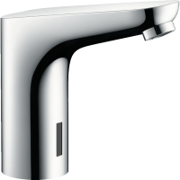Смеситель для раковины hansgrohe Focus 130 электронный, без регулировки температуры, питание от батареи 6V 31172000, хром