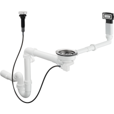 Система слива-перелива hansgrohe с автоматическим управлением для гранитной мойки с одной чашей D16-11 43937000, хром