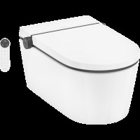 Подвесной унитаз-биде hansgrohe LavaPura Element S с полным комплектом AquaHelix Flush, SmartClean, HygieneEffect, 63021450, белый