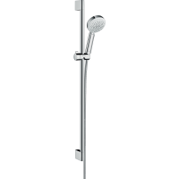Душевой гарнитур hansgrohe Crometta 100 4jet Vario со штангой 90 см, белый/хром