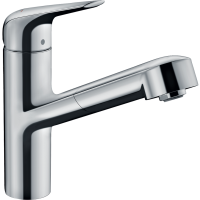 Смеситель для кухонной мойки hansgrohe Focus M42 150, с вытяжным изливом 1jet, sBox, хром