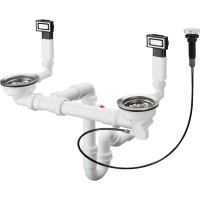 Система слива-перелива hansgrohe с автоматическим управлением D15-11 43932800, под сталь