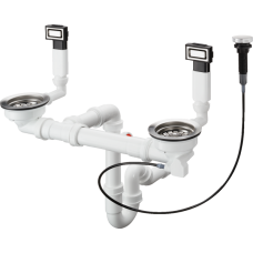 Система слива-перелива hansgrohe с автоматическим управлением D15-11 43932800, под сталь