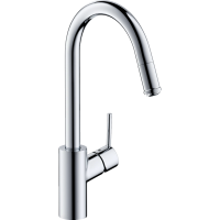 Смеситель для кухонной мойки hansgrohe Talis M52 260, с вытяжным изливом 1jet, sBox 73864000, хром