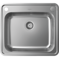 Кухонная мойка hansgrohe S41 S412-F500 врезная 43336800, нержавеющая сталь