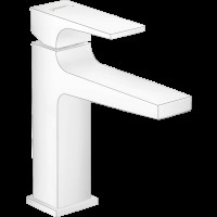 Смеситель для раковины hansgrohe Metropol 110 со сливным клапаном Push-Open 32507700/U, матовый белый, уцененный товар