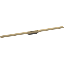 Внешняя часть трапа для душа hansgrohe RainDrain Flex, 120 см, укорачиваемая 56047140, шлифованная бронза