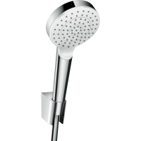 Душевой набор hansgrohe Crometta 100 1jet EcoSmart с держателем и шлангом 125 см 26568400, белый/хром
