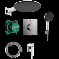 Душевая система hansgrohe Raindance Alive S Design ShowerSet 300 1jet с термостатом ShowerSelect Comfort E, 24630000, хром