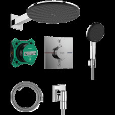 Душевая система hansgrohe Raindance Alive S Design ShowerSet 300 1jet с термостатом ShowerSelect Comfort E, 24630000, хром
