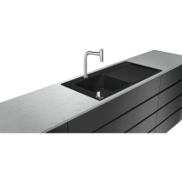 Кухонная комбинация hansgrohe C51-F450-12 врезная с правым крылом, черный графит