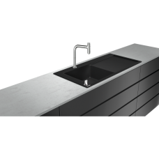 Кухонная комбинация hansgrohe C51-F450-12 врезная с правым крылом 43228000, черный графит