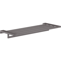 Полка с держателем для полотенец hansgrohe AddStoris 41751340, шлифованный черный хром
