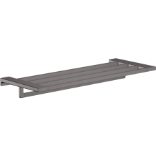 Полка с держателем для полотенец hansgrohe AddStoris 41751340, шлифованный черный хром