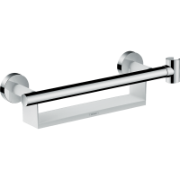 Поручень hansgrohe Unica Comfort с полочкой и держателем для душа, белый/хром