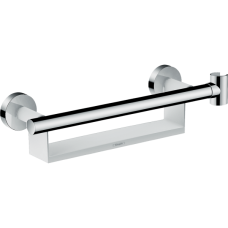 Поручень hansgrohe Unica Comfort с полочкой и держателем для душа 26328400, белый/хром