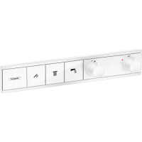 Внешняя часть термостата для душа hansgrohe RainSelect скрытого монтажа на 3 потребителя 15381700, матовый белый