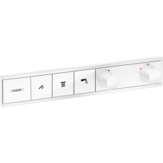 Внешняя часть термостата для душа hansgrohe RainSelect скрытого монтажа на 3 потребителя 15381700, матовый белый