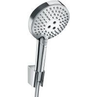 Душевой набор hansgrohe Raindance Select S 120 3jet PowderRain с держателем и шлангом 160 см, хром