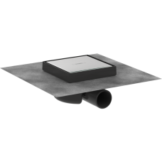 Точечный слив с решеткой hansgrohe RainDrain Spot, 15х15 см, для облицовки плиткой 56112800, под сталь