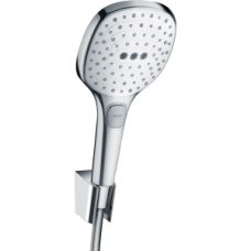 Душевой набор hansgrohe Raindance Select E 120 3jet с держателем и шлангом 160 см 26720400, белый/хром