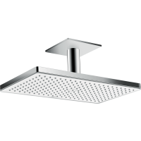 Верхний душ hansgrohe Rainmaker Select 460 1jet EcoSmart с потолочным кронштейном скрытого монтажа 24012400, белый/хром