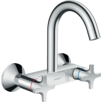 Смеситель для кухонной мойки hansgrohe Logis M32 двухвентильный, Eco 71284000, хром