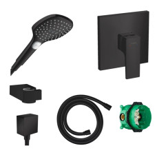 Готовый набор для душа hansgrohe Raindance со смесителем Metropol HG-PR124, матовый черный