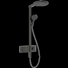 Душевая система hansgrohe Raindance Alive S Showerpipe 300 1jet с термостатом ShowerSelect Comfort, 24582340, шлифованный черный хром