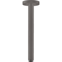 Душевой кронштейн hansgrohe S потолочный 300 мм 27389340, шлифованный черный хром