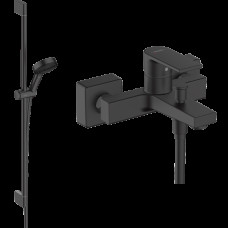 Готовый набор для ванны hansgrohe Vernis Shape с ручным душем Pulsify HG-PR168, матовый черный