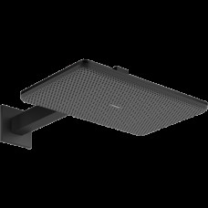 Верхний душ hansgrohe Raindance Alive Q 2jet с душевым кронштейном, 24550670, матовый черный