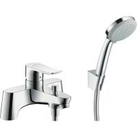 Смеситель для ванны hansgrohe Metris с душевым гарнитуром, хром