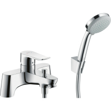 Смеситель для ванны hansgrohe Metris с душевым гарнитуром, 31422000, хром